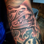Tattoos - Black and Grey Aztec Serpent - 108126